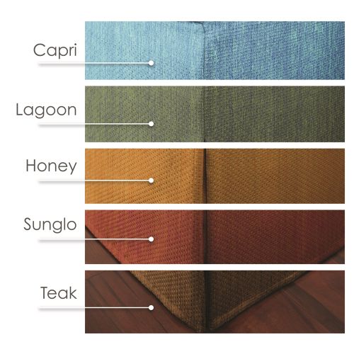 Rbed Bedskirt, Amira, King, 76x80+15, Teak